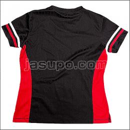 24637　【卓球　中古】　B　ウェア　ブラック×レッド/M