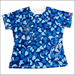 23582　【卓球　中古】　　ウェア　ブルー/XL