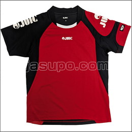 24250 【卓球 中古】 A ウェア 赤×黒/S