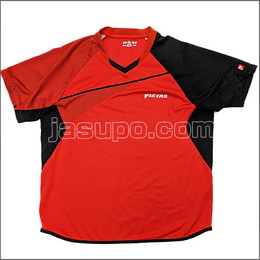 24612　【卓球　中古】　B　ウェア　レッド×ブラック/XXO