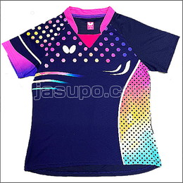 24635　【卓球　中古】　B　ウェア　ネイビー×ピンク/M