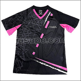 24636　【卓球　中古】　A　ウェア　ブラック×ピンク/XXS