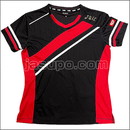 24637　【卓球　中古】　B　ウェア　ブラック×レッド/M